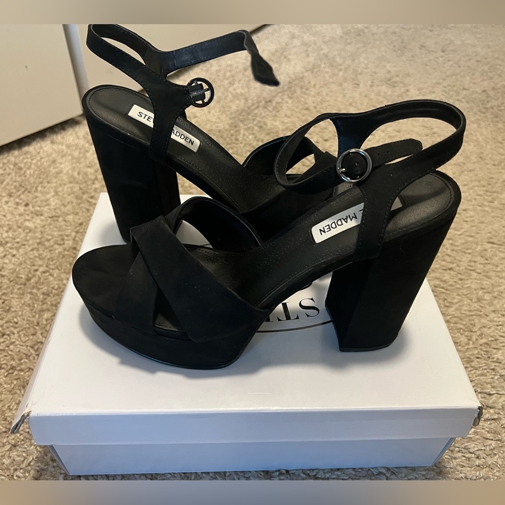 Steven Madden chunky heels Sz 10